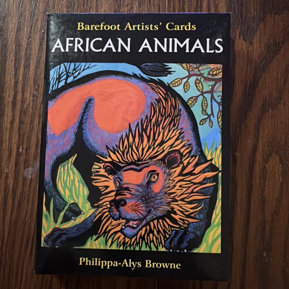 RARE 1995 Barefoot Artists’ Cards African Animals Philippe-Alys Browne 12 Cards